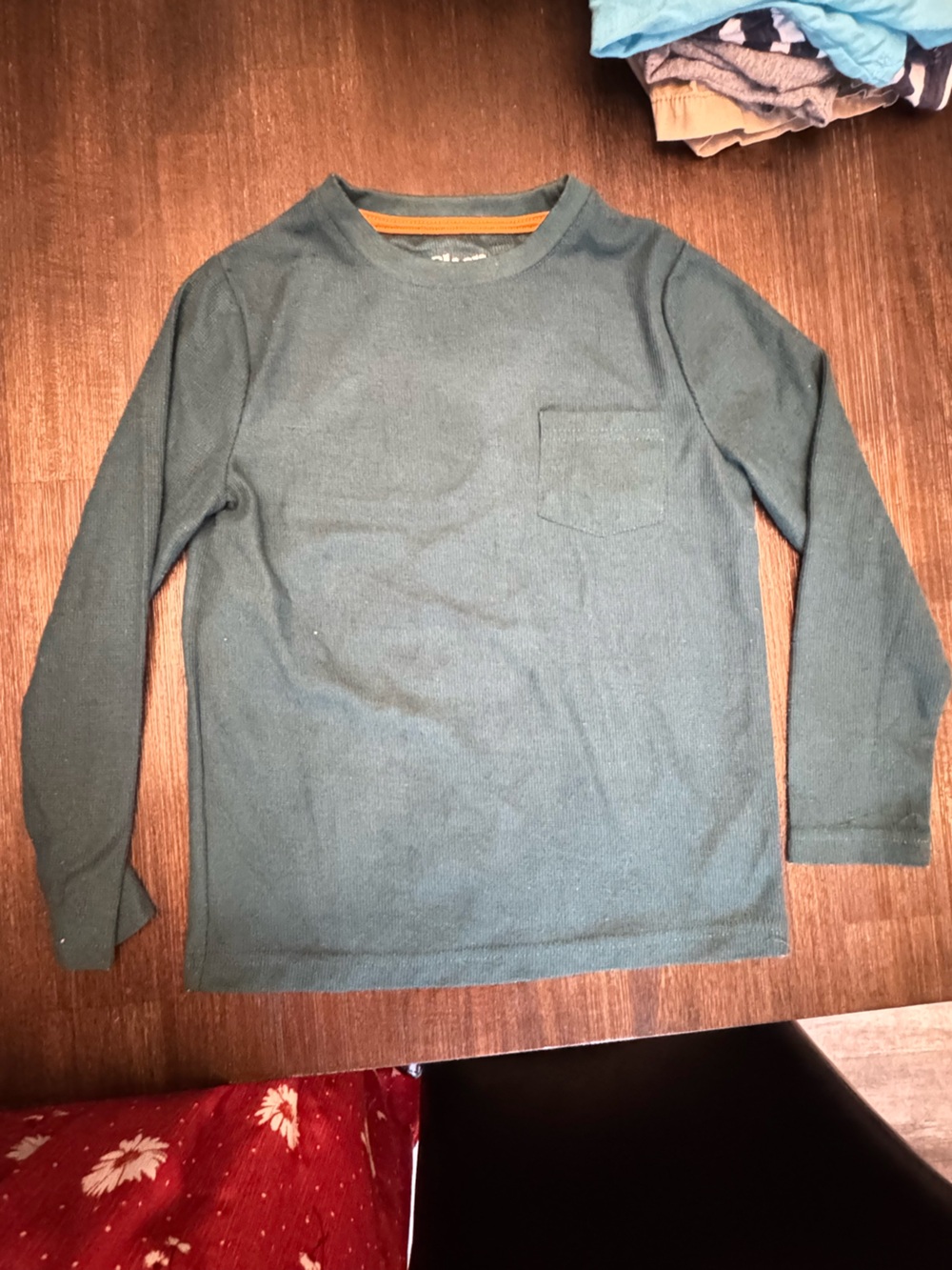 Sleep On It Boy’s  Forest Green Crewneck Sweater with Chest Pocket